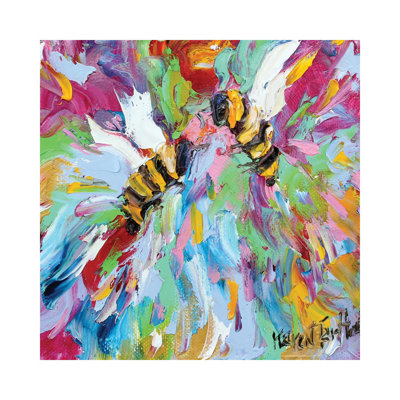 Bee Happy by Karen Tarlton - Wrapped Canvas Painting
