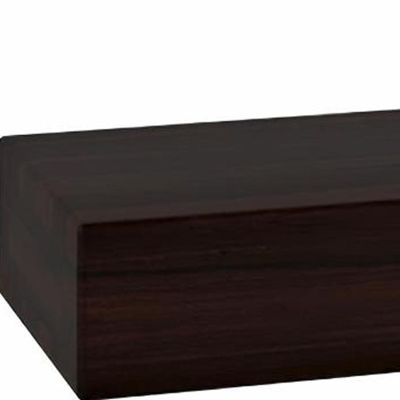 Tablette flottante murale 30 "en bois massif espresso