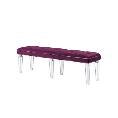Emmitt Bench, Burgundy Velvet & Mirrored