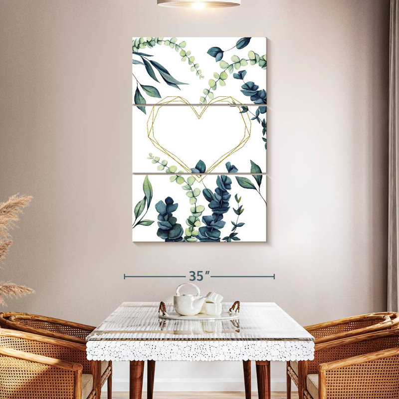Hardie Eucalyptus And Heart, 57" H x 36" W