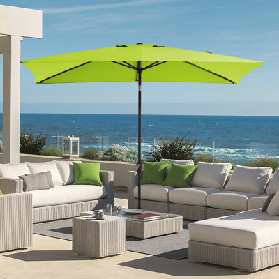 Le 10' x 6' 5" Rectangular Tilt Market Umbrella