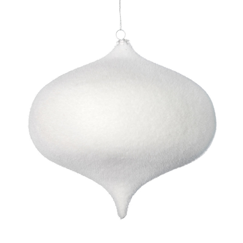 Ornement en oignon 6 po, Blanc