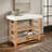 Wood Console Table with Marble Walnut