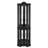 Lighted Corner Curio Cabinet With Tempered Glass Doors & Shelves - Elegant Oak Display Storage For Living Room & Bedroom Decor-BLACK-122821910