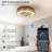 21" Bohemian Braided Ceiling Fan Light, Silent Remote Control With Timing Function, Adjustable Color Temperature, Suitable For Bedroom And Living Room (Silent/6-Speed/Reversible/Dc Motor)