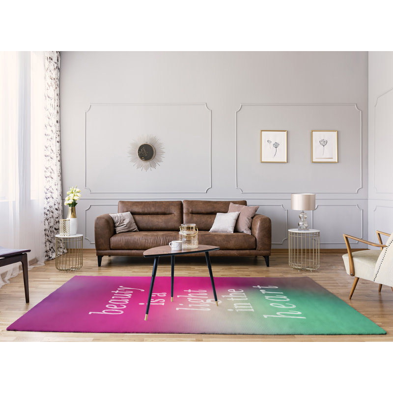 Quotes Chenille Indoor Rug, Rectangle 5' x 7'