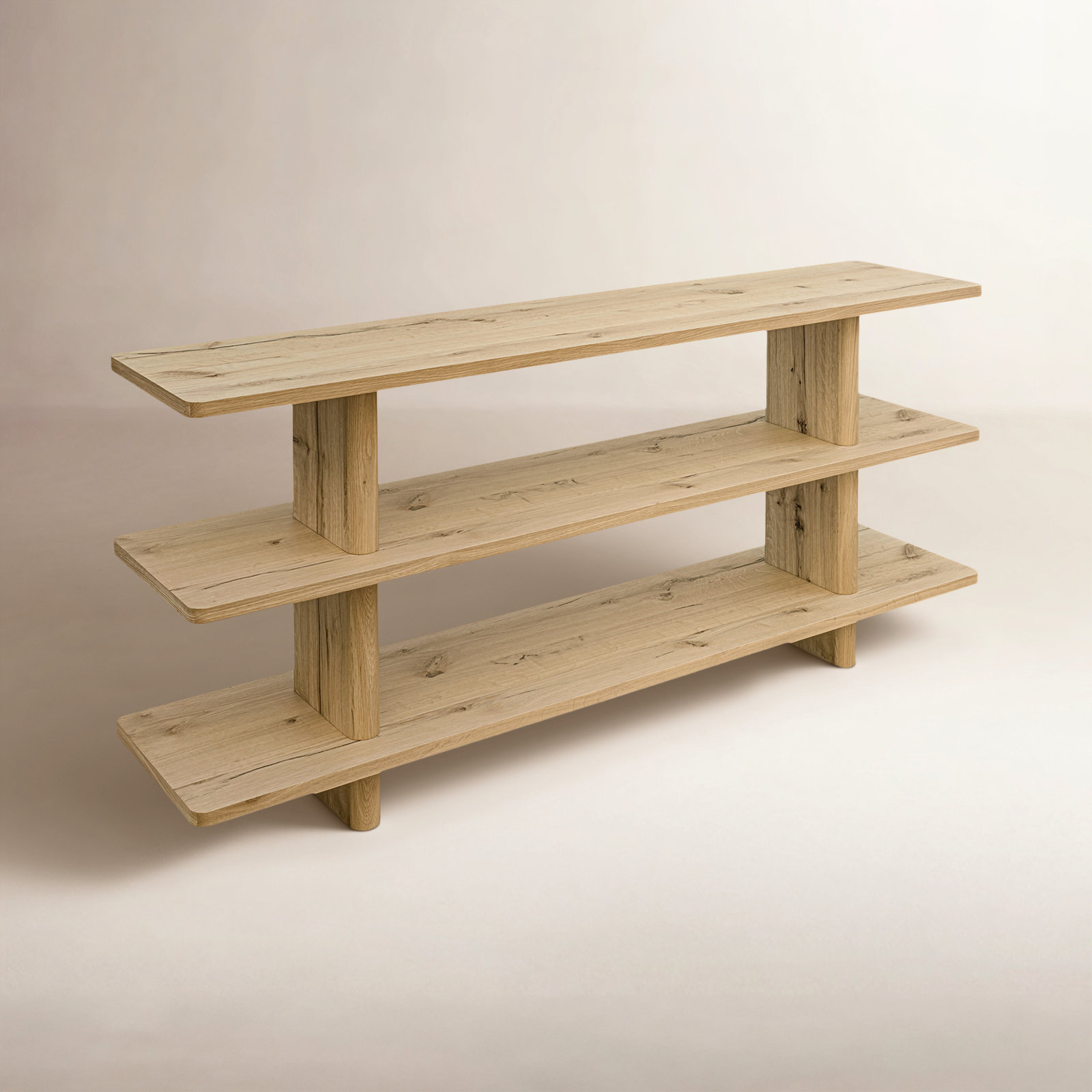 Andre Small Bookcase, Rustic Oak