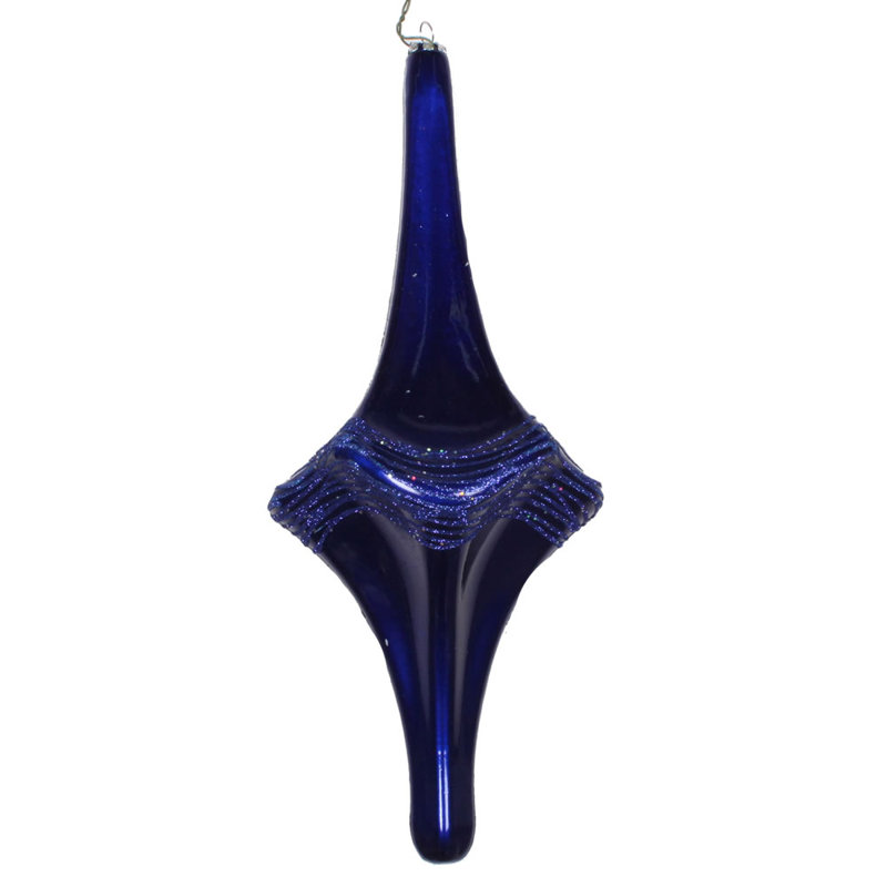 Ornement de Noël bonbon scintillant, Bleu de cobalt