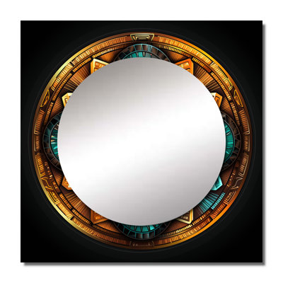 Bitcoin Crypto Seal I - Modern Geometric Square Mirror Wall Decor For Bedroom