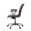 Chaise de bureau en cuir fleuri Zooey
