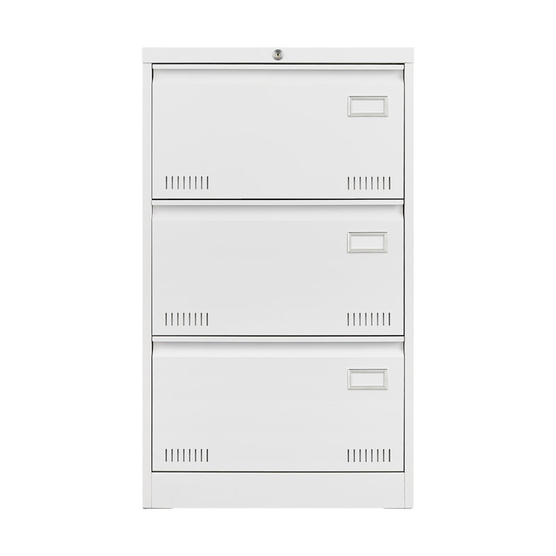 Office Storage Cabinet, Filing Cabinet, Metal File Cabinet With Three Drawers For Office, Lateral Filing Cabinet For Storage