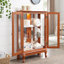 Vitrine 2 portes avec portes en verre trempé, vitrine avec panneau arrière en miroir-838239637