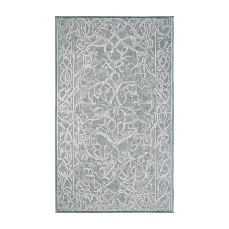 Machine Washable Blue Area Rug