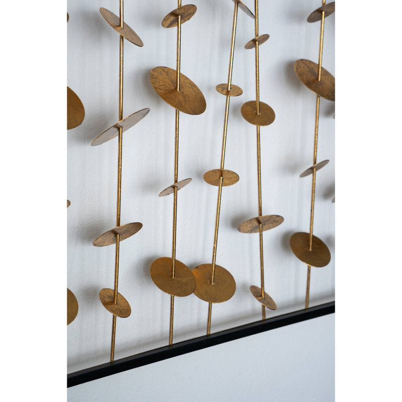 De 3 décorations murales avec cadre noir - à la mode dorée, pour un intérieur captivant