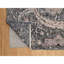Tapis oriental rond en forme de feuille de faucille noué à la main 9 pi 11 po x 13 pi 10 po