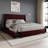 Full Platform Bed with Storage Grey Velvet-374574617-374574619