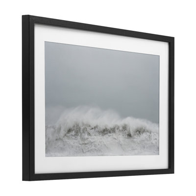Cresting Wave Abstraction Framed Print Under Glass, design by Jade Sharp Photo
