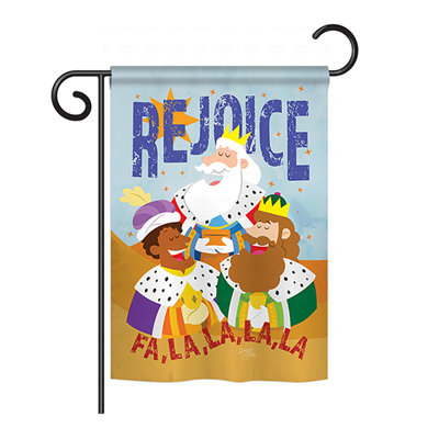 Drapeau de jardin en polyester 1,5 pi x 1,1 pi Avo Fa La La Rejoice