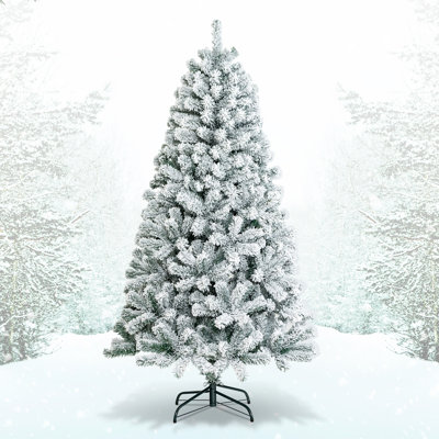 Sapin de Noël artificiel vert / blanc