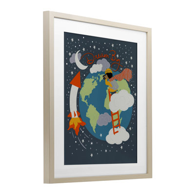 «Dream Big Space Adventure», reproduction sous verre encadrée, design par Lori Mosley