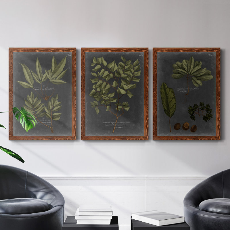 Ensoleillé horizon I - ensemble de 3 peintures sur toile encadrées, Érable, H 37,5 po x l 82,5 po x P 1,5 po