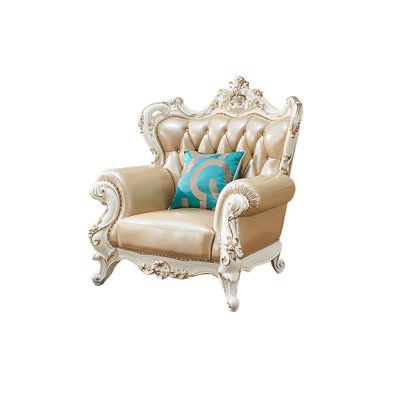 European High-end Leather Chair Leather Armchair