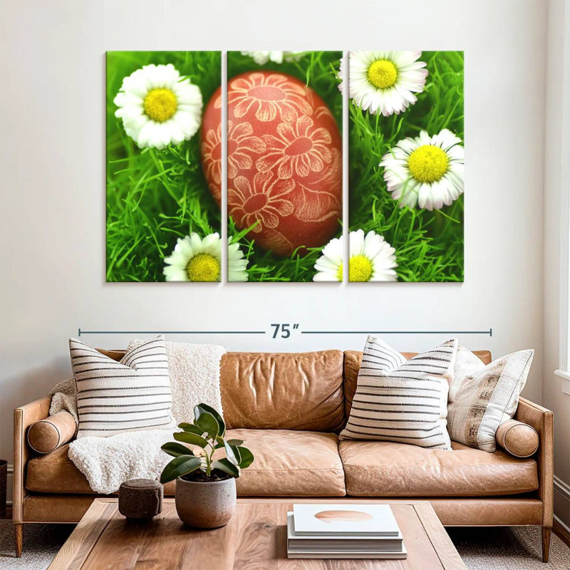 Œuf de Pâques floral Lelend, H 42 po x l 65 po
