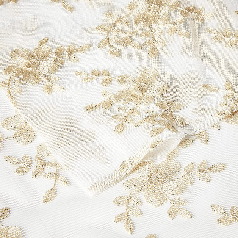 Scribner Floral Swag Kitchen Curtain, Gold