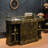 Retro Rectangular Manufactured Wood Reception Desk