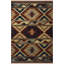 Tapis décoratif multicolore à motif géométrique à franges-1740105188