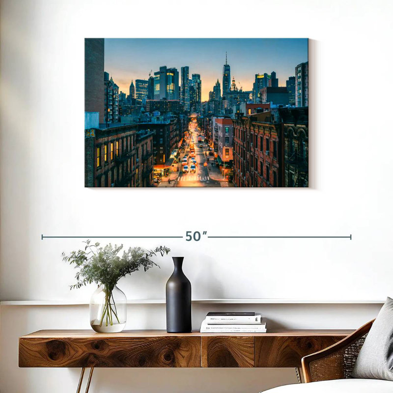 Sireci Lower Manhattan Twilight Rush, 24" H x 36" W