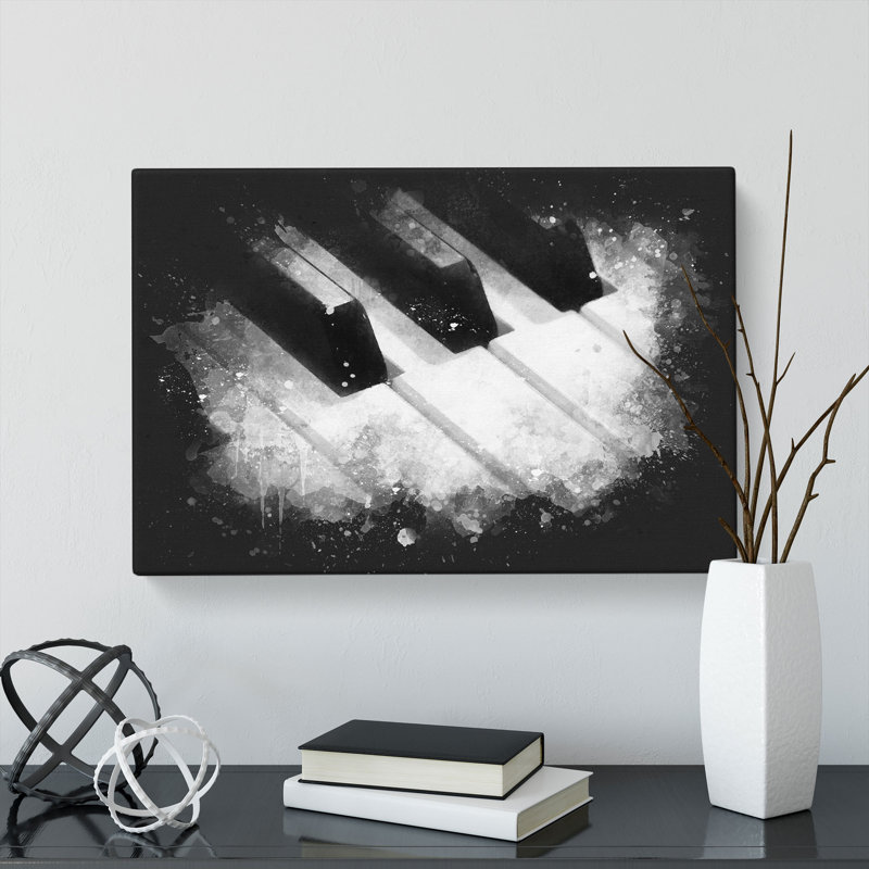 Keyboard Keys - Wrapped Canvas, 50cm H x 76cm W x 3cm D