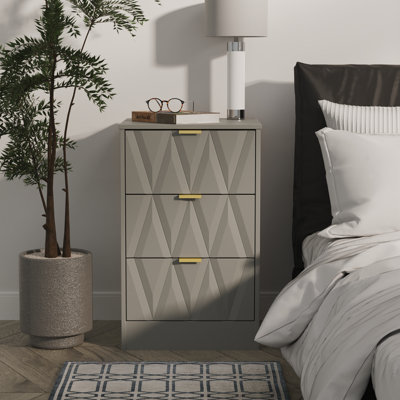 Las Vegas 45cm W Manufactured Wood Bedside Table