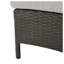 Canapé d'extérieur simple avec coussins imperméables - Fauteuil de patio en rotin PE brun