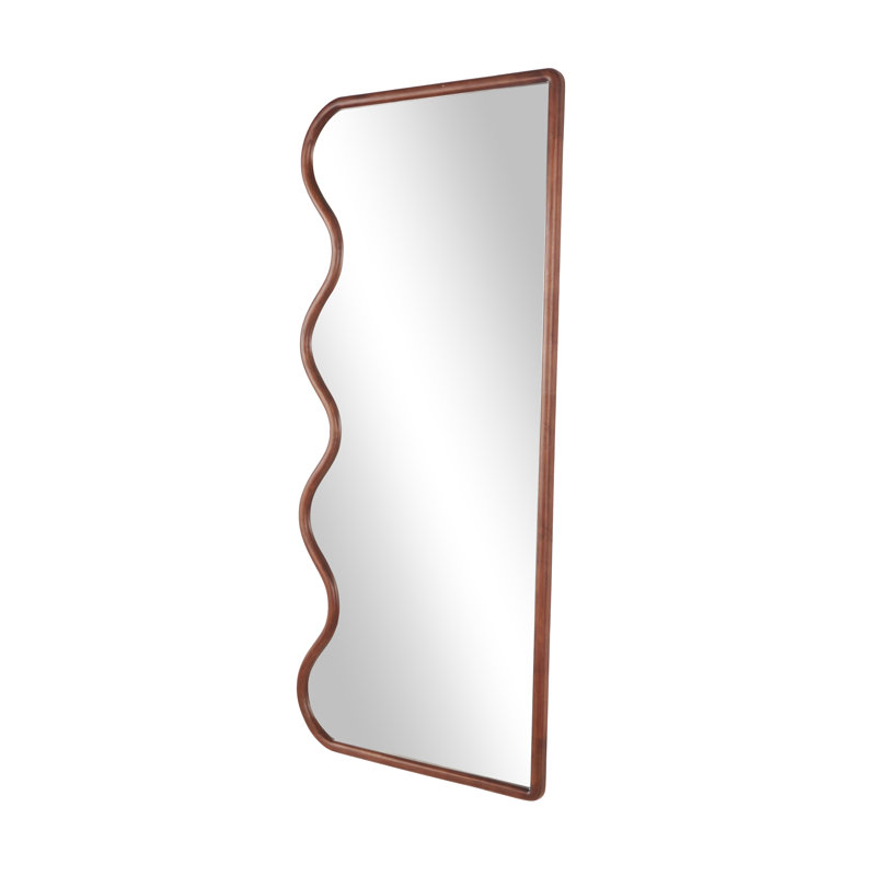 Miroir mural en bois brun