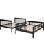 Lit superposé en escalier avec rangement sécuritaire, stable pour le rangement de la chambre à coucher et du dortoir et garde-corps. Fabrication en bois massif. 4 compartiments. Conception polyvalente. Aucune boîte à ressorts nécessaire. Escalier sécuritaire. L 92,89 po