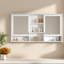 Grands armoires à pharmacie avec rangement, meuble-lavabo moderne en bois MDF blanc
