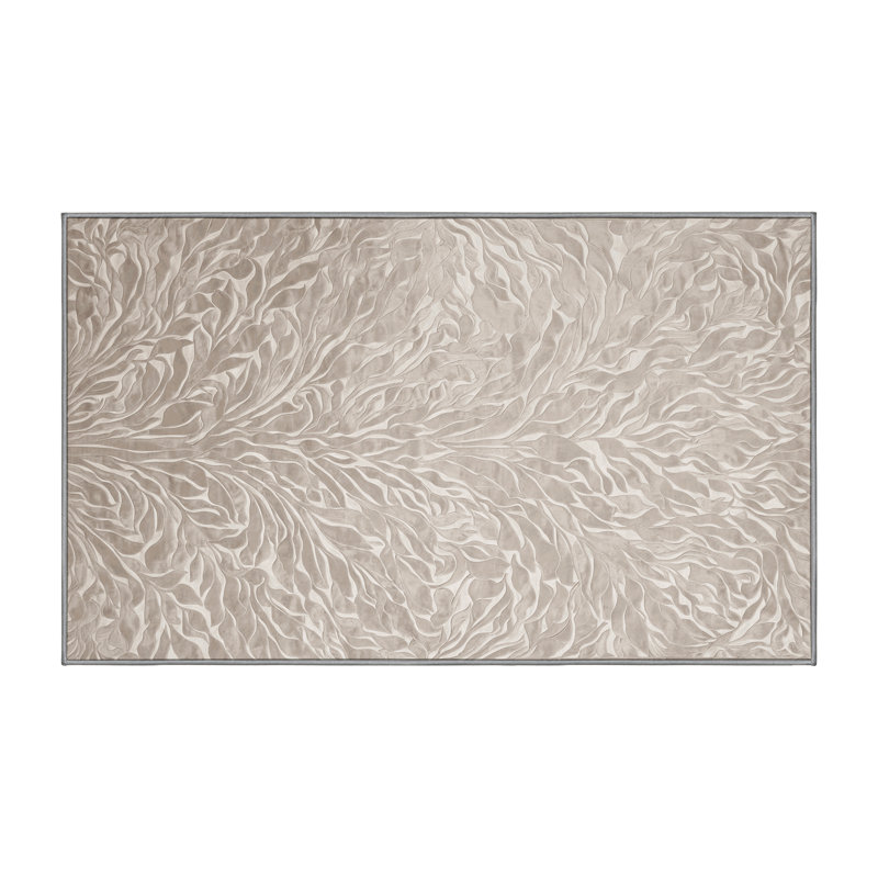 Machine Washable Gray Area Rug, Rectangle 7' x 10'