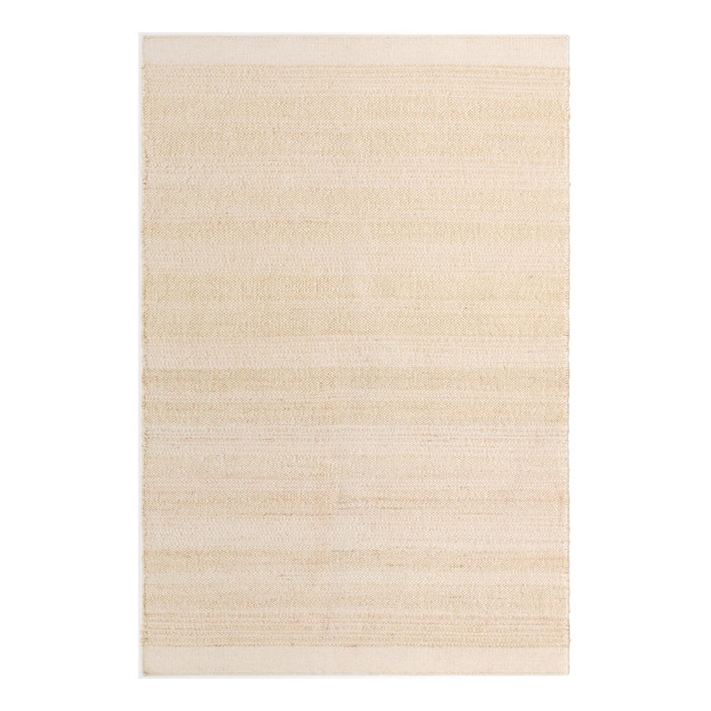 Tapis Shira Lasso - ivoire et blanc, Rectangle 5 pi 1 po x 8 pi