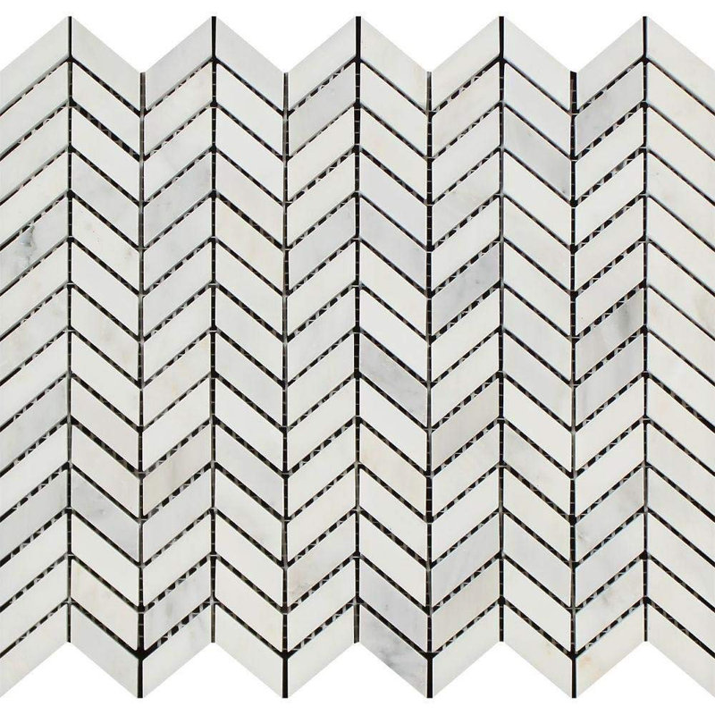 Marble Herringbone Mosaic Wall & Floor Tile