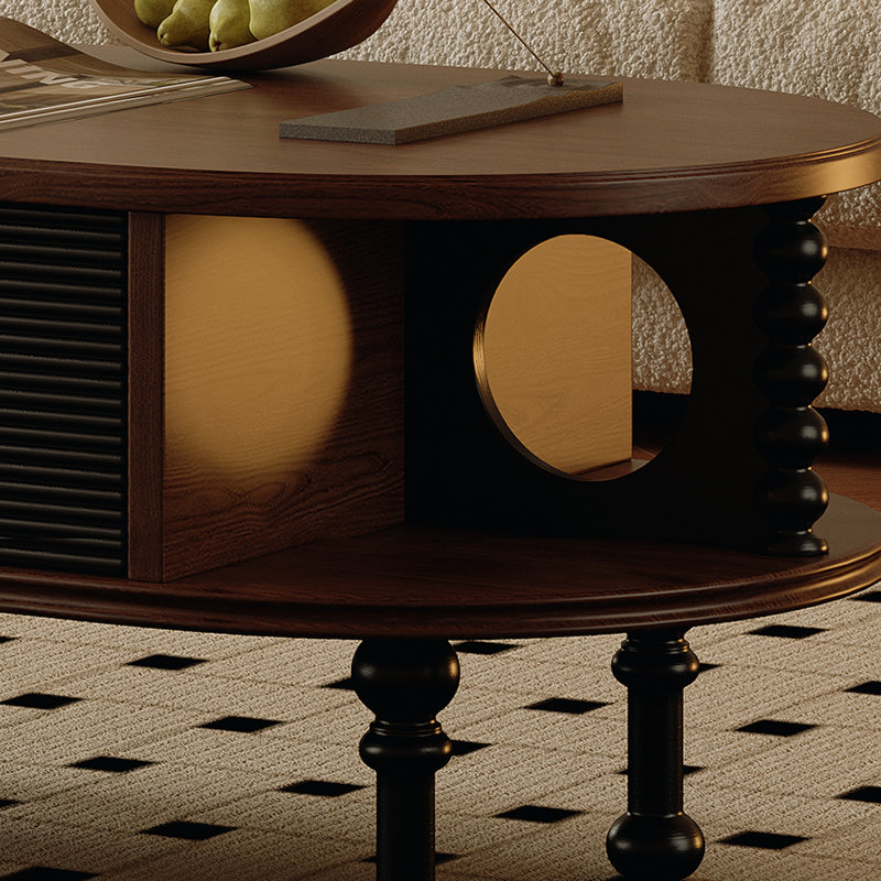 French style oval coffee table