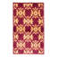 Tapis unique en laine noué à la main nouvel âge 3 pi 1 po x 5 pi 2 po Leriah - mauve / crème / jaune