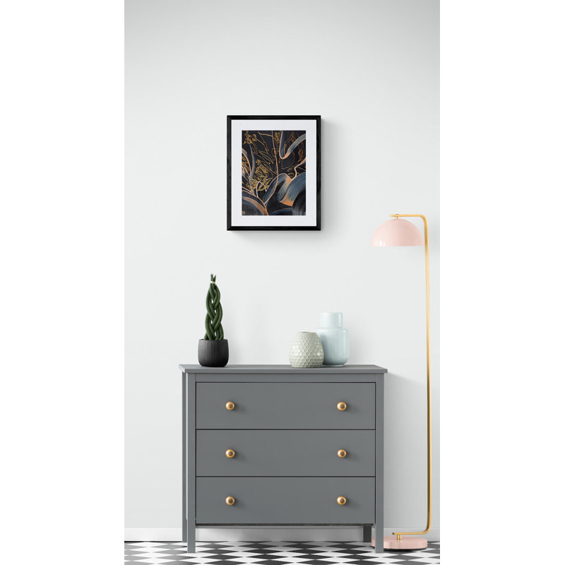 Orris Print by Novi Lim, Black Framed Paper, 20" H x 16" W