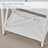 Industrial White Nightstand with Charging Station, Rustic Bedside Table-377009666-375396293