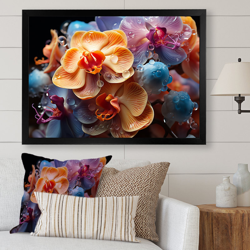 " Joyful Abstraction ", Black Single Picture Framed, 24" H x 32" W x 1" D