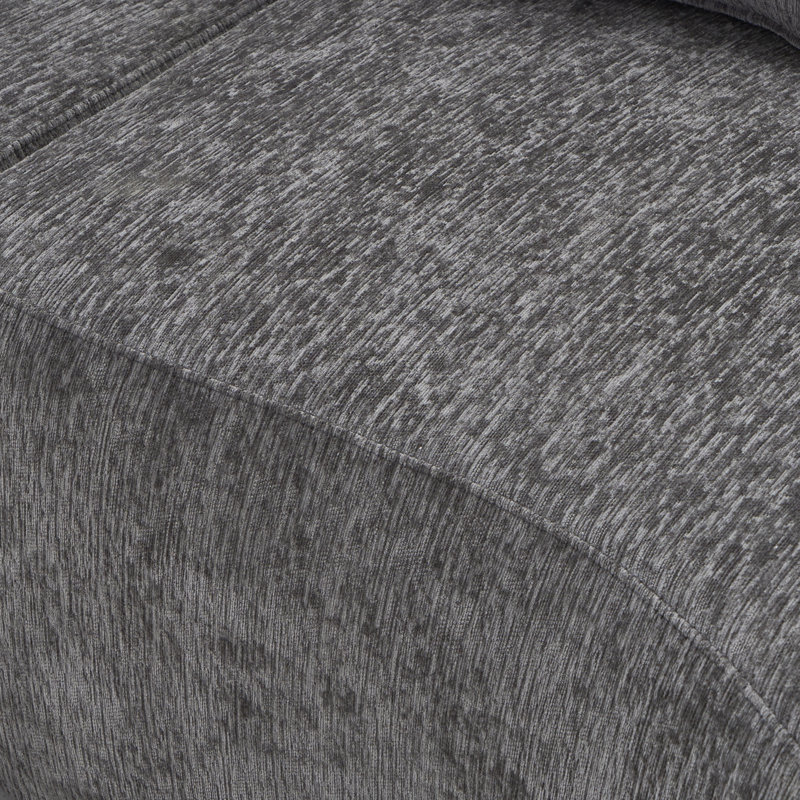 Canapé modulaire à compression de 106 po, courbé sans os, haute densité, canapé-lit en chenille, Grey
