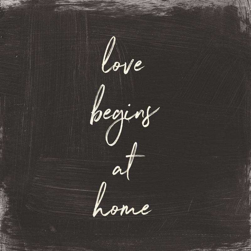 «My Home Inspiration IV», reproduction d'art textuel sur toile sans cadre, H 36 po x l 36 po