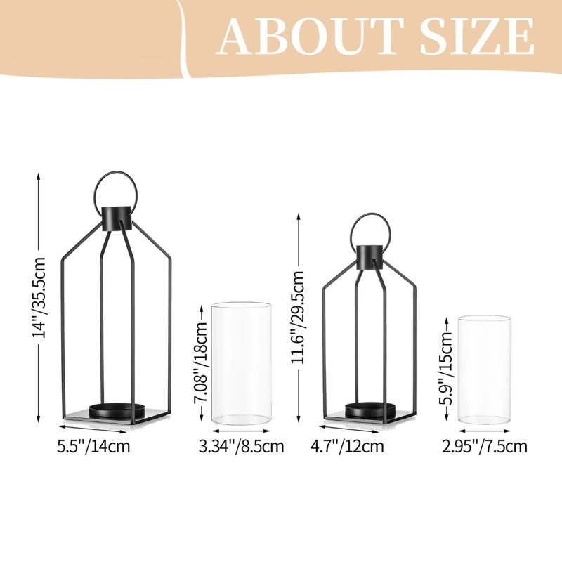 Lantern Decorative Pillar Candle Holders
