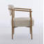 Chaise de salle à manger - Structure en fer avec imprimé de transfert d'eau à grain de bois, rembourrage en mousse souple-1751794217