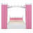 Castle-Shaped Wooden Platform Bed with Storage Shelf-1628053127